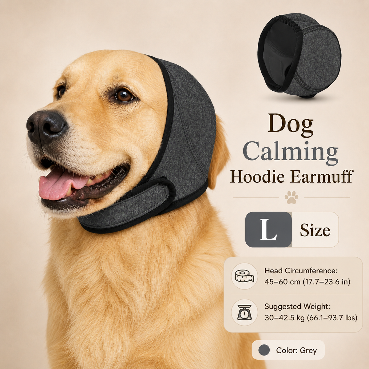 Calm Anxious Dogs Instantly! No-Stress Waterproof Ear Muff