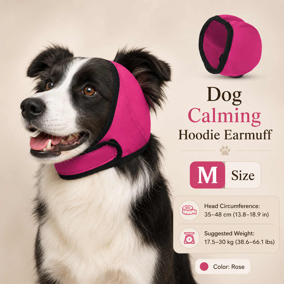 Calm Anxious Dogs Instantly! No-Stress Waterproof Ear Muff