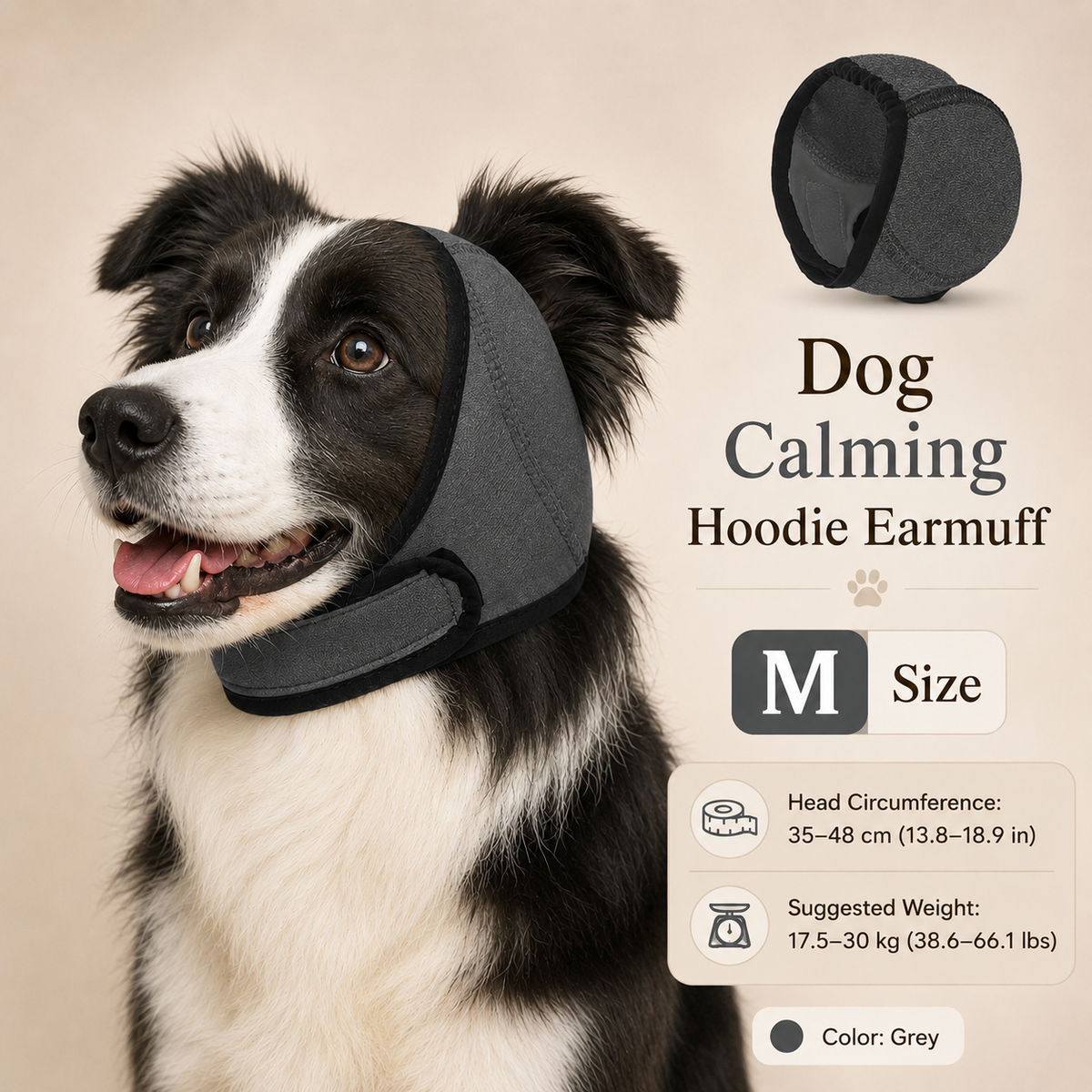 Calm Anxious Dogs Instantly! No-Stress Waterproof Ear Muff