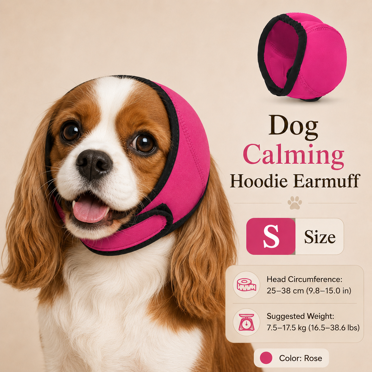 Calm Anxious Dogs Instantly! No-Stress Waterproof Ear Muff