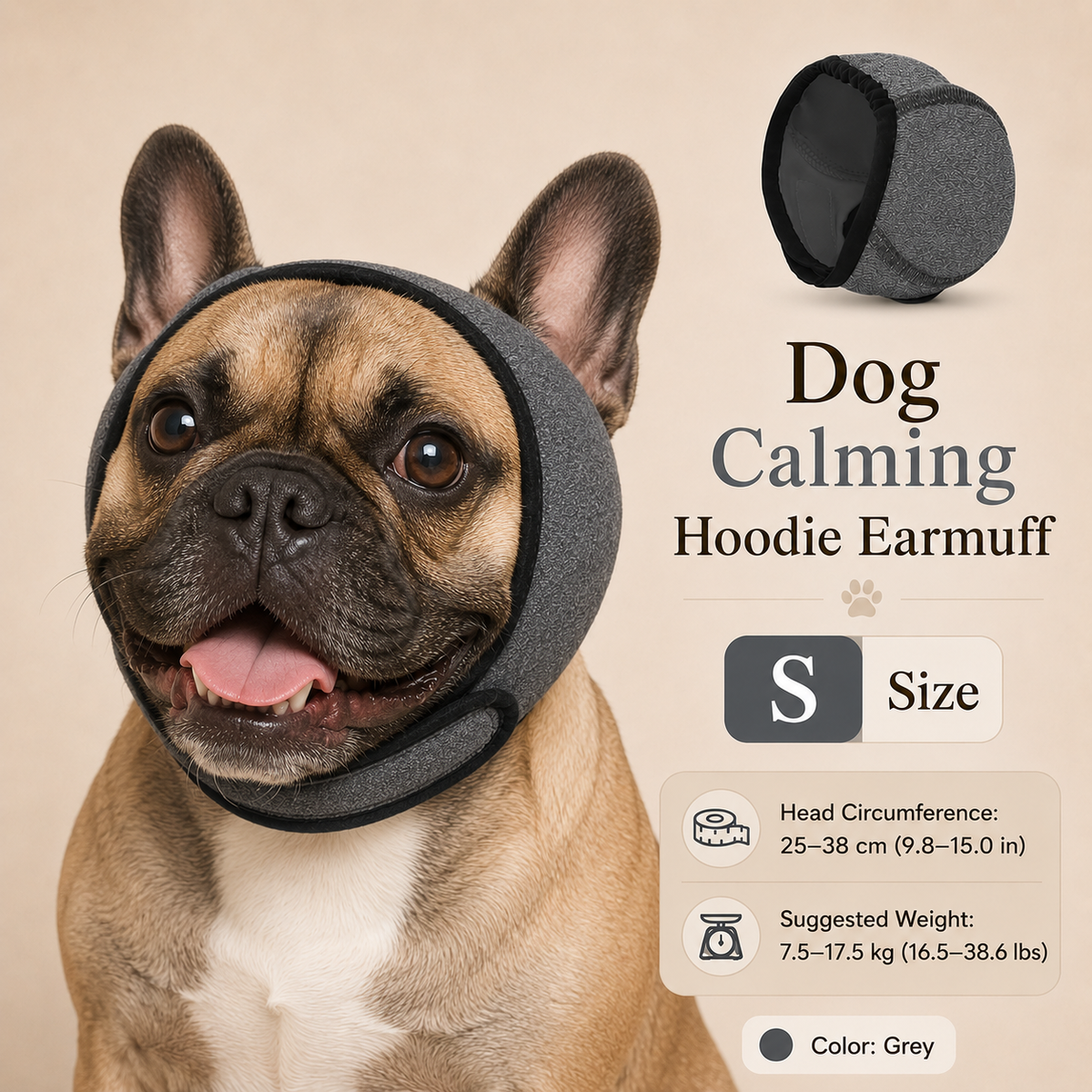 Calm Anxious Dogs Instantly! No-Stress Waterproof Ear Muff