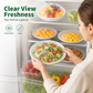 Cover Food Instantly! No-Tear Clear Stretch Elastic Lids