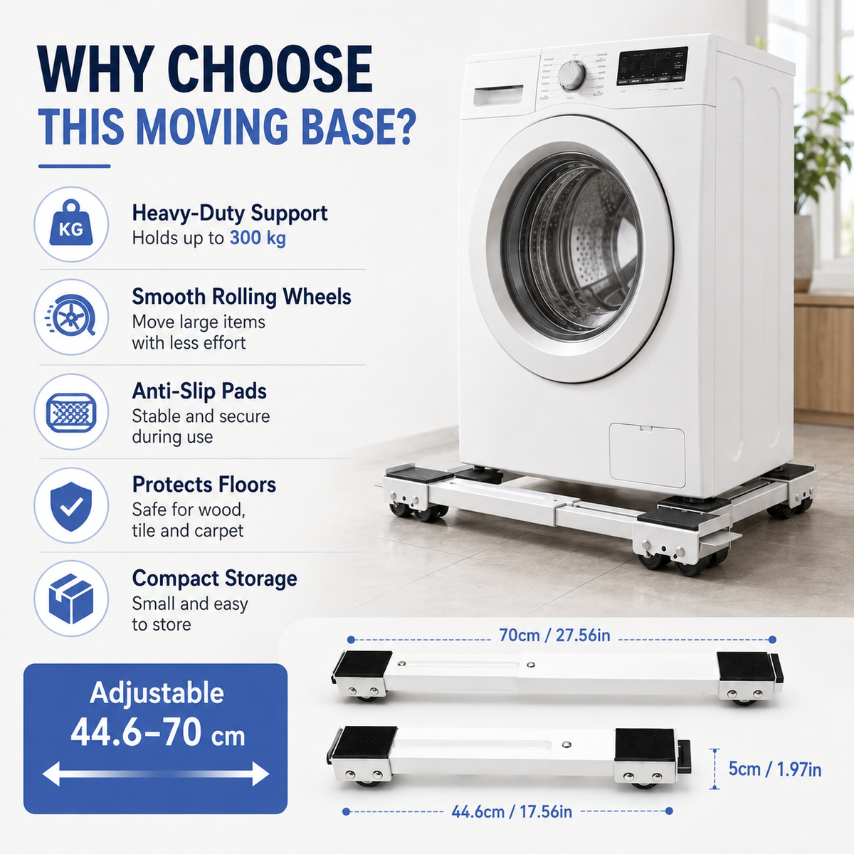 🥳2026 HOT SALE🥳💞50K+ SOLD!🛠️🛡️  Easy Move Roller Bracket – 300kg load, adjustable length & non‑slip mats. Move heavy furniture without scratching floors – save on costly floor repairs! 🪑💨