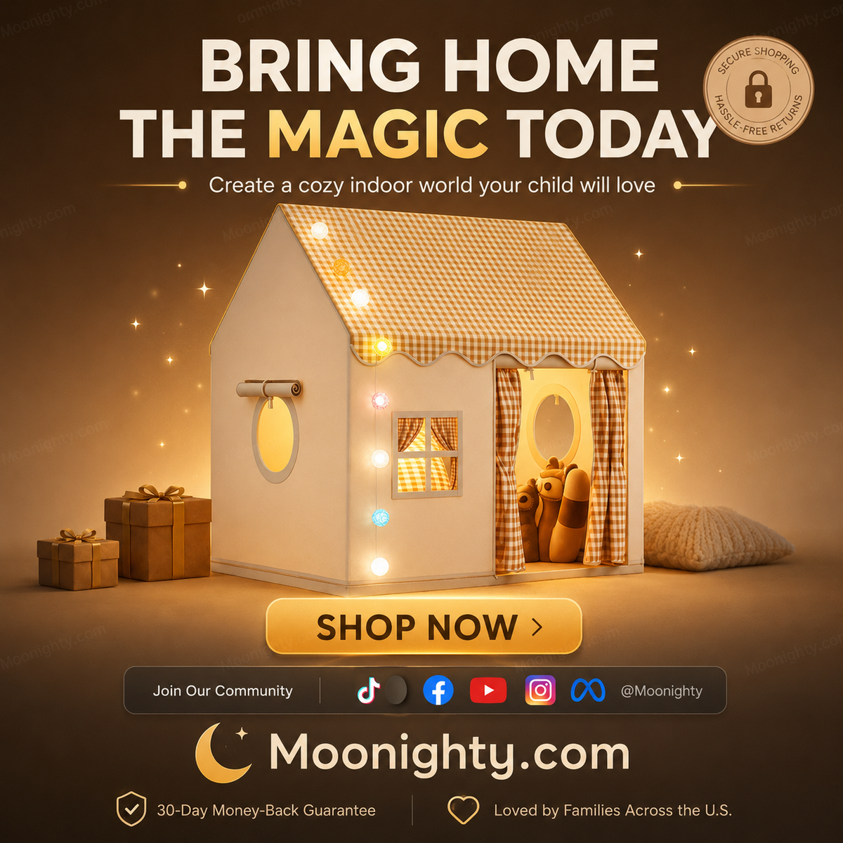 Create A Cozy Play Corner Instantly! Indoor Kids Play Tent House