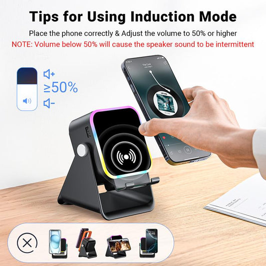 Play Music Instantly! No-Pairing 5-in-1 Speaker Stand