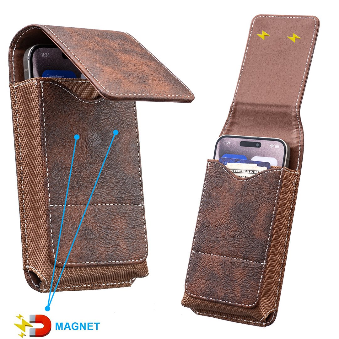 Magnetic Phone Waist Holster – Silent Closure & Dual Secure Attachment