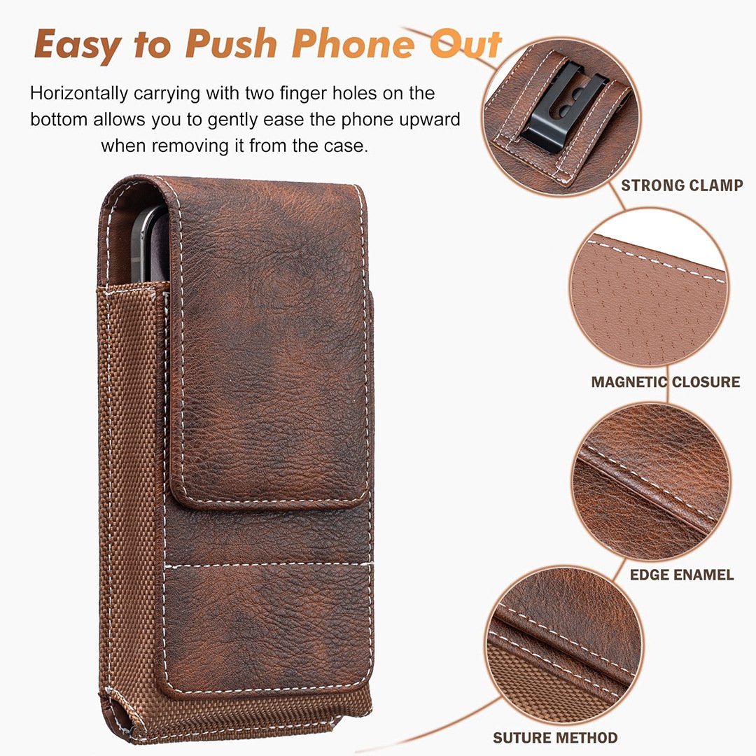 Magnetic Phone Waist Holster – Silent Closure & Dual Secure Attachment