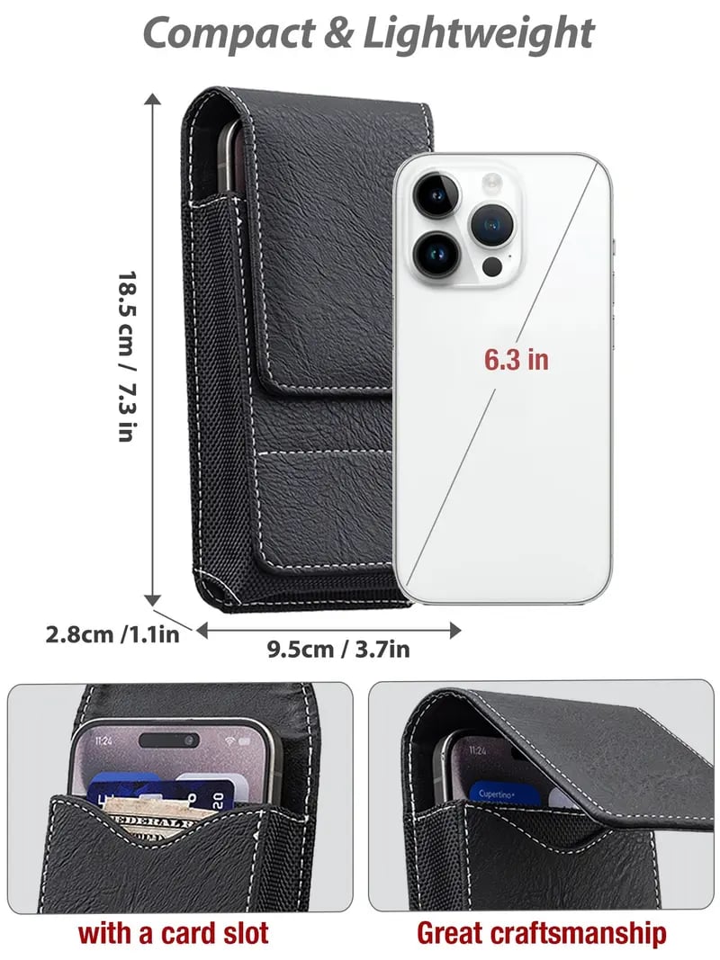 Magnetic Phone Waist Holster – Silent Closure & Dual Secure Attachment