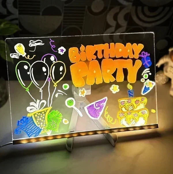 Create Glowing Art Instantly! LED Acrylic Drawing Board