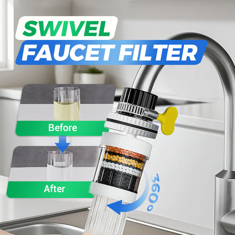 Purify Tap Water Instantly! No-Tool Multi-Layer Faucet Filter