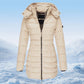 🔥 Winter Women's Mid-length Padded Jacket Warm Solid Color Hooded Jacket