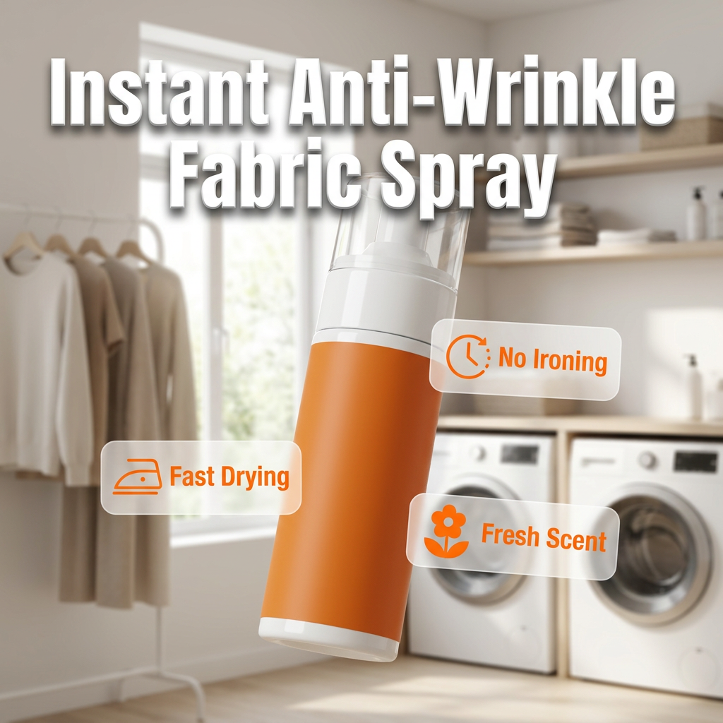Smooth Wrinkles Instantly! No-Iron Fabric Spray
