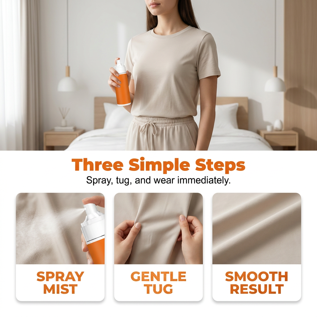 Smooth Wrinkles Instantly! No-Iron Fabric Spray