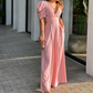 Flattering V-Neck Jumpsuit – Flowy Wide Leg, Soft & Breathable