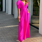 Flattering V-Neck Jumpsuit – Flowy Wide Leg, Soft & Breathable