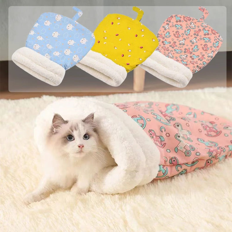 Cozy Pet Nest for Cats and Dogs - Plush & Machine Washable, Perfect for Your Pet's Comfort and Warmth