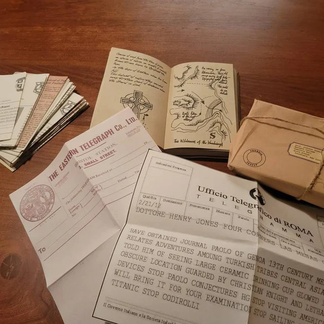 The Grail Diary -Indiana Jones Fan Made Prop Replica(Leather, DeLuxe version )