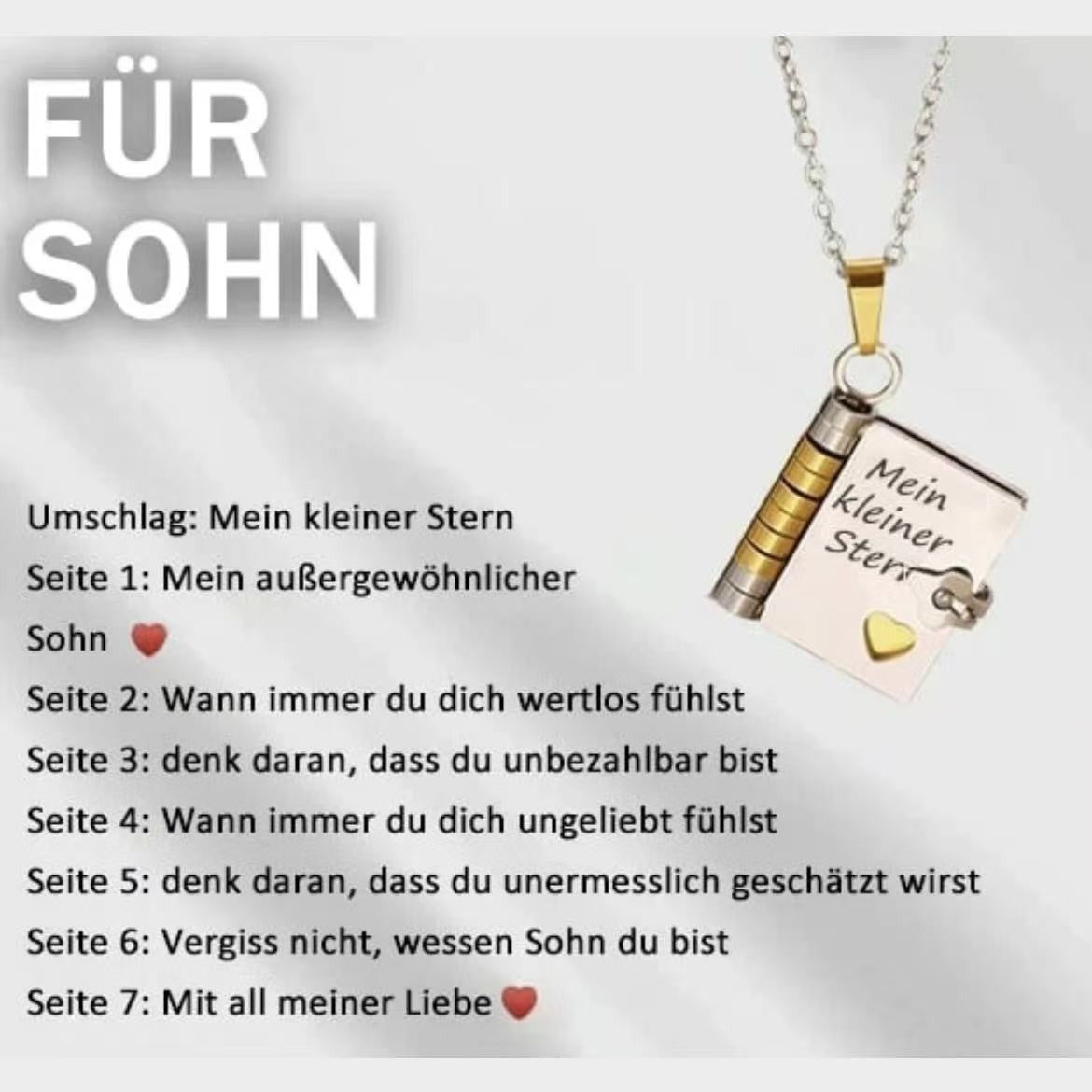 Keep Loved Ones Close Instantly! Engraved Heart Book Locket Necklace