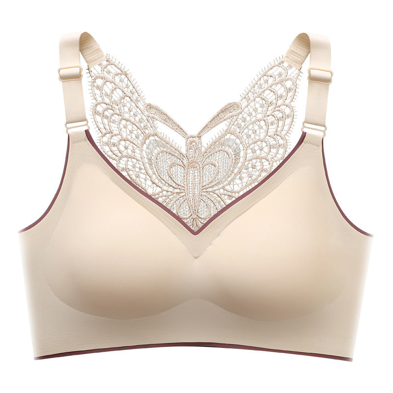 Buy 2 Get 1 Free 💗 Plus-Size Wirefree Bra – Ice Silk & Full Support