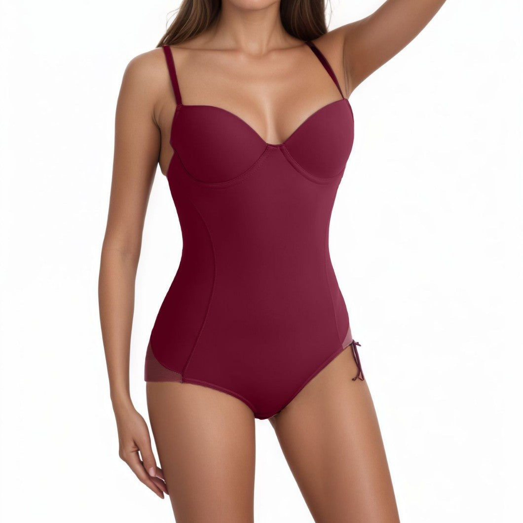 🔥 Hot Sale 50% OFF 🔥Shapewear Bodysuit with Bra|Ruched Slimming Adjustable Waist✨