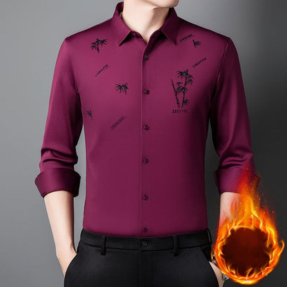 🔥Winter New🔥Men's Plush Lined Thickened Long Sleeve Shirt
