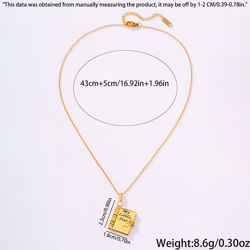 Keep Loved Ones Close Instantly! Engraved Heart Book Locket Necklace