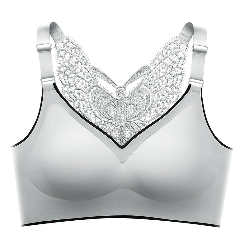 Buy 2 Get 1 Free 💗 Plus-Size Wirefree Bra – Ice Silk & Full Support