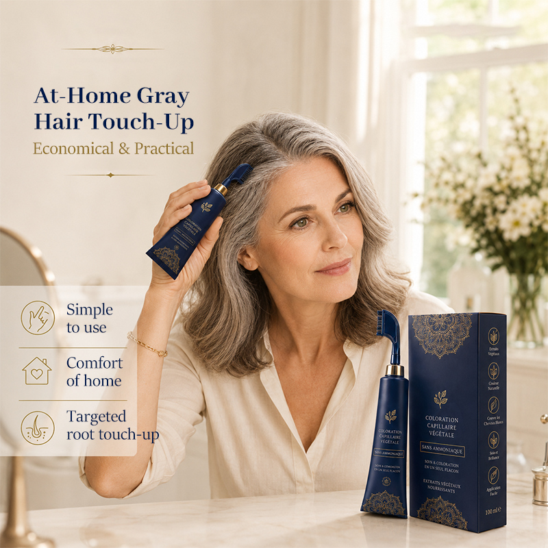 Plant Comb Hair Dye – Easy Gray Coverage & Full-Head Color