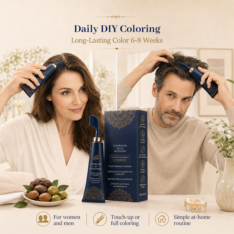 Plant Comb Hair Dye – Easy Gray Coverage & Full-Head Color