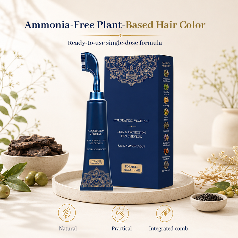 Plant Comb Hair Dye – Easy Gray Coverage & Full-Head Color