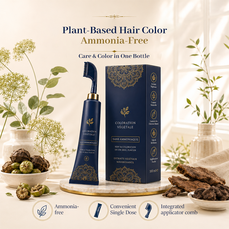 Plant Comb Hair Dye – Easy Gray Coverage & Full-Head Color