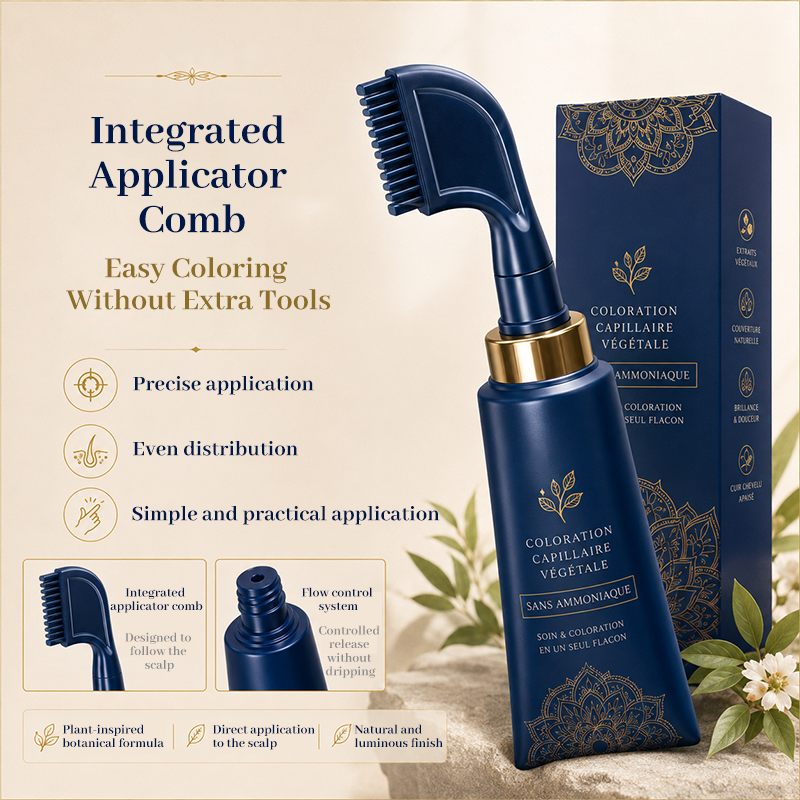 Plant Comb Hair Dye – Easy Gray Coverage & Full-Head Color