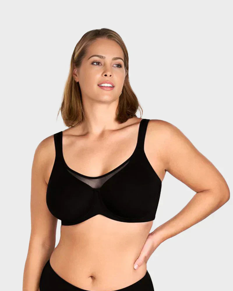 Underwire Plus-Size Bra – Breathable Mesh, Natural Lift