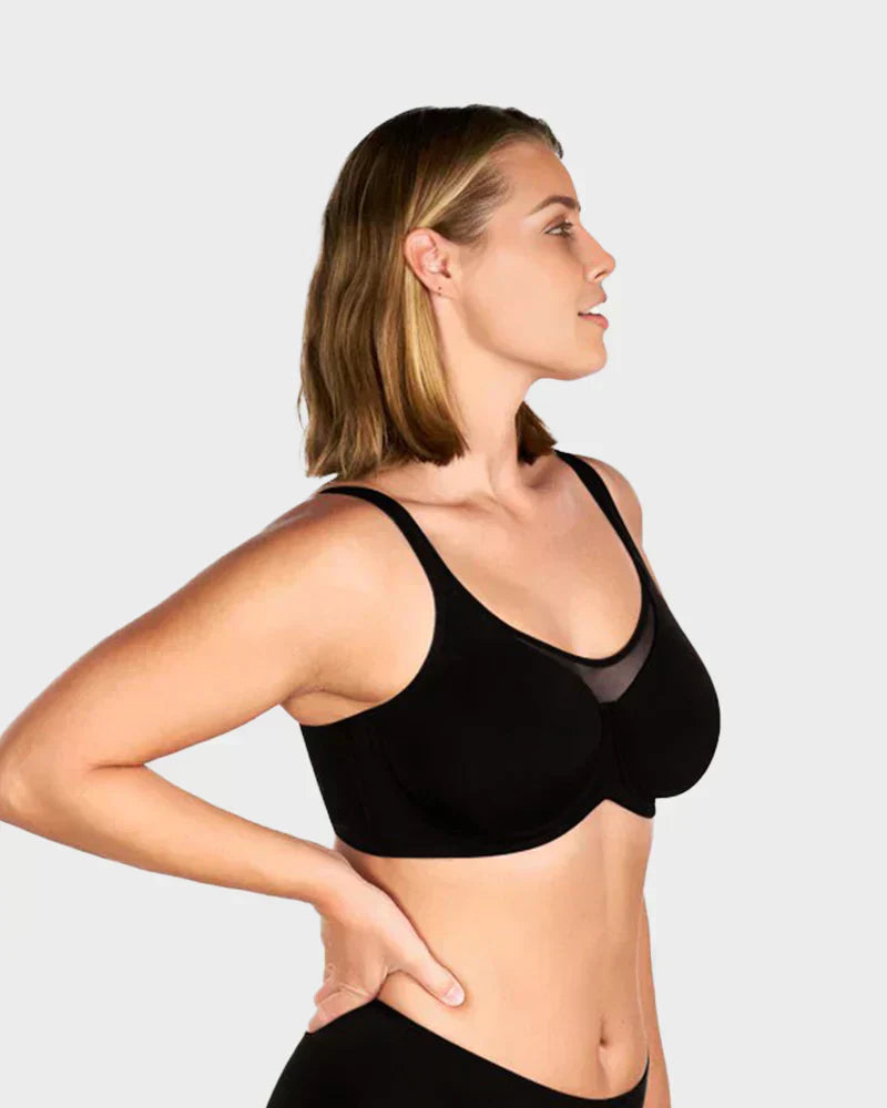 Underwire Plus-Size Bra – Breathable Mesh, Natural Lift