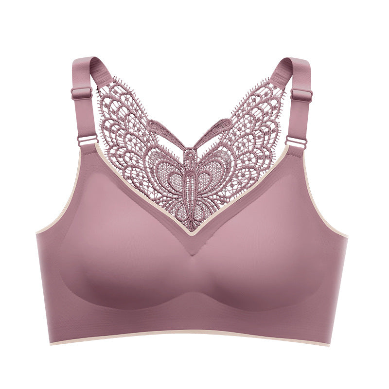 Buy 2 Get 1 Free 💗 Plus-Size Wirefree Bra – Ice Silk & Full Support