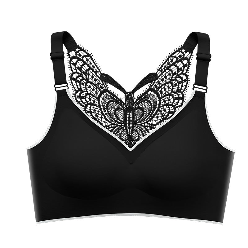 Buy 2 Get 1 Free 💗 Plus-Size Wirefree Bra – Ice Silk & Full Support