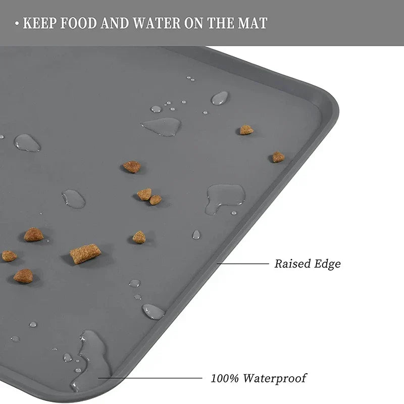 Waterproof & Easy-Clean Pet Food Mat