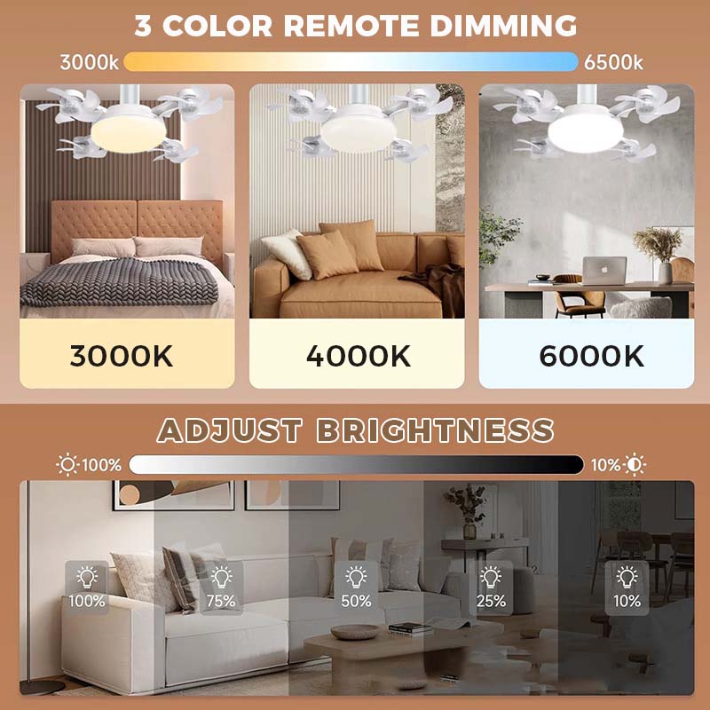 Foldable LED Ceiling Fan Light – Remote & Smart Controls