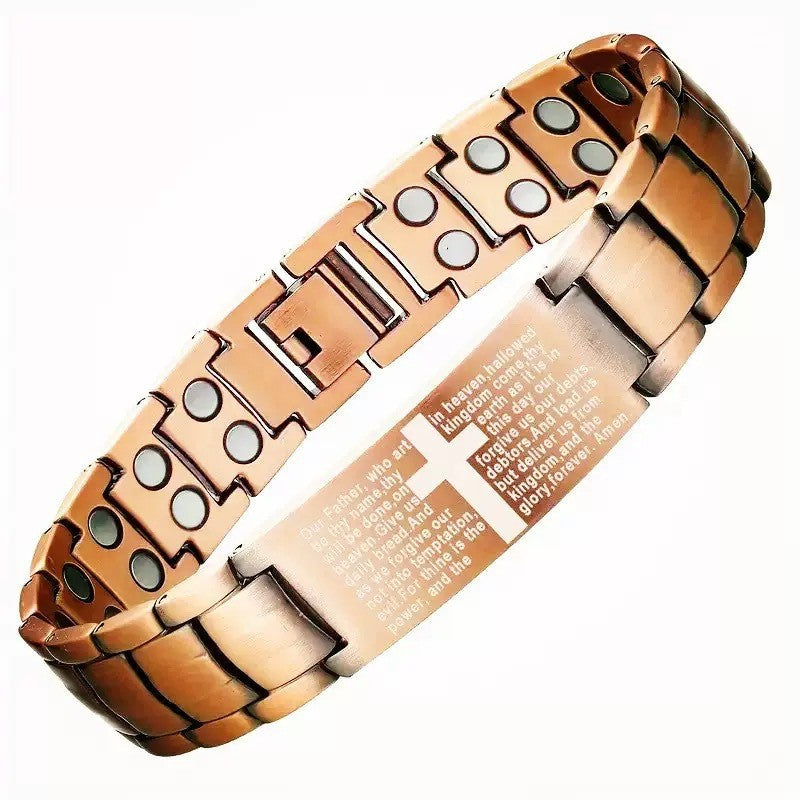 Magnex™ Copper Magnetic Bracelet – 3-Row Support for Joint Comfort