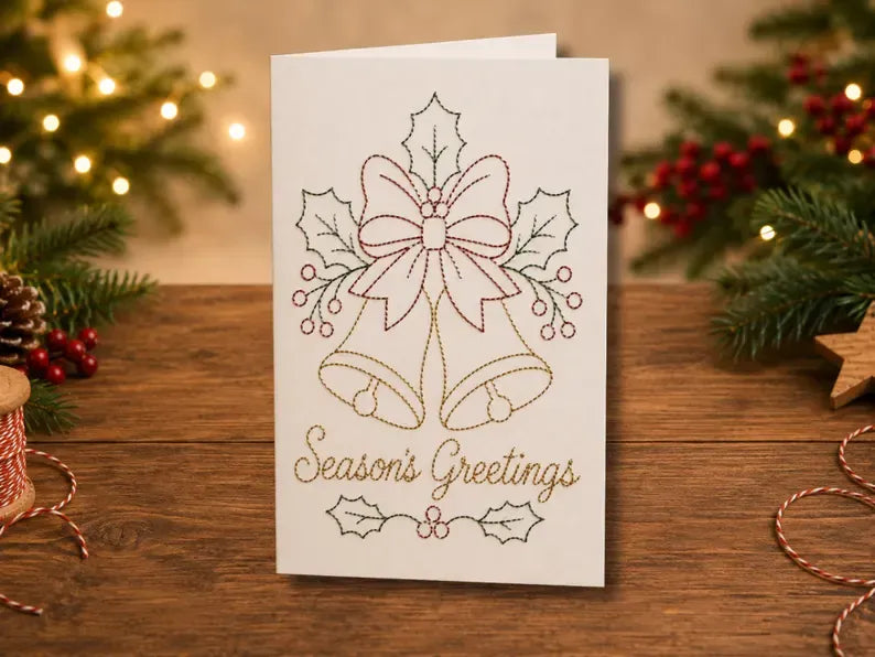 Stitch Christmas Cards Instantly! Beginner DIY Embroidery Kit