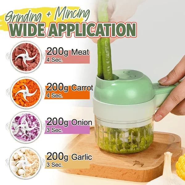 4-in-1 Food Chopper – Chop, No Mess