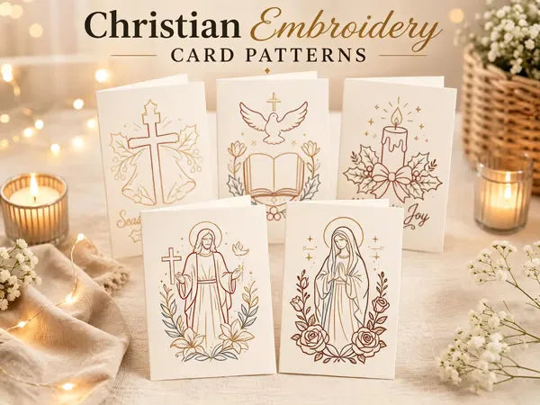 Stitch Christmas Cards Instantly! Beginner DIY Embroidery Kit