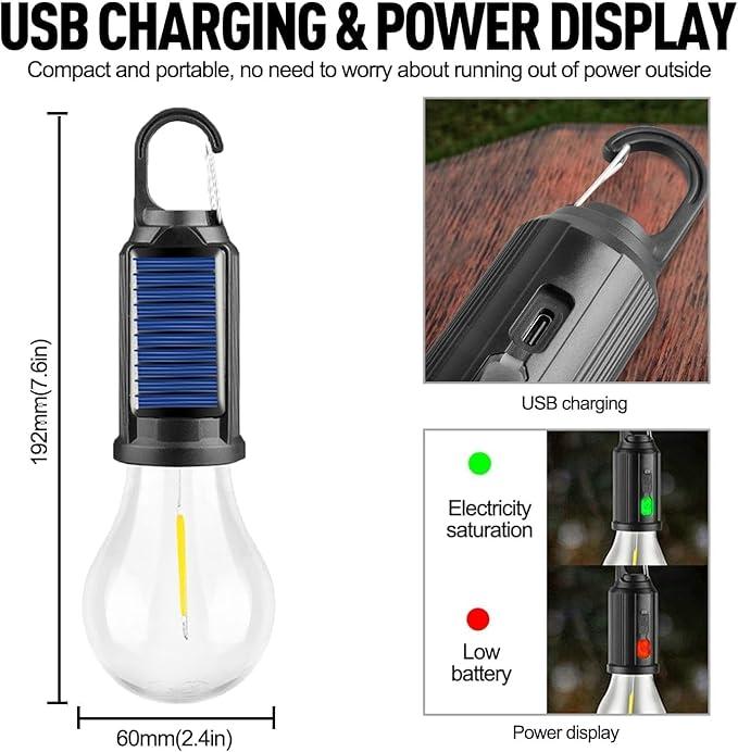 Light Up Camping Instantly! USB-C Rechargeable Vintage Hanging Lantern