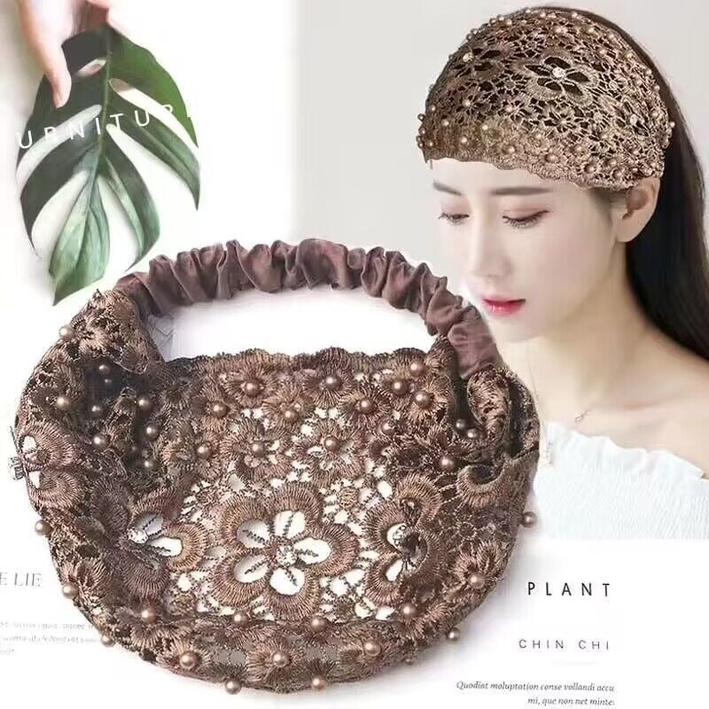 🌞Summer Sale 49% OFF🔥Plum Blossom Hollow Beaded Wide Headband
