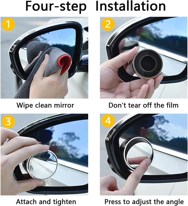 Blind Spot Mirror – 360° View, No Accidents