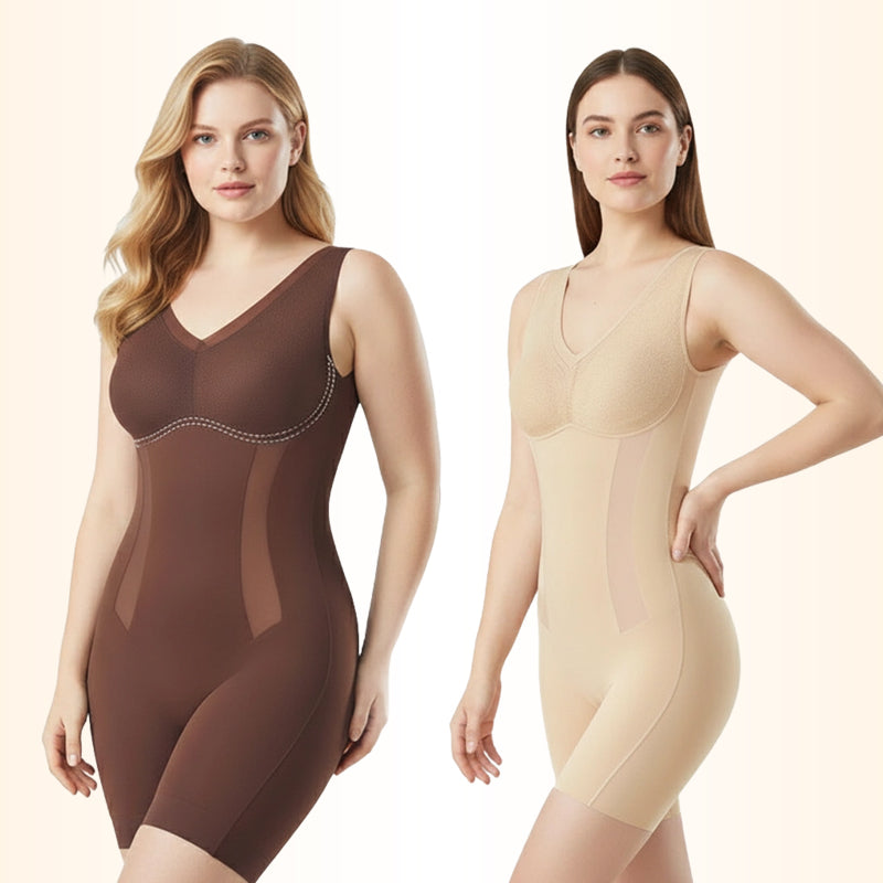 Thoughtful Rear-Removal Design✅Tummy Tuck & Hip Lift Traceless One-piece Shapewear