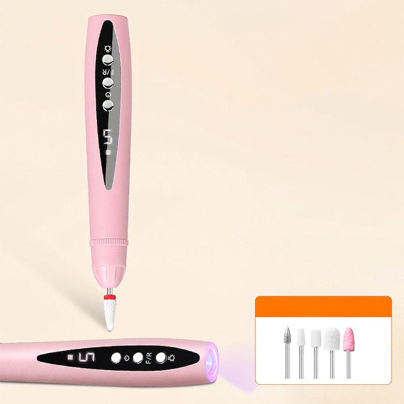 2-in-1 Electric Nail Drill with UV Gel Light Portable Manicure Pedicure Kit