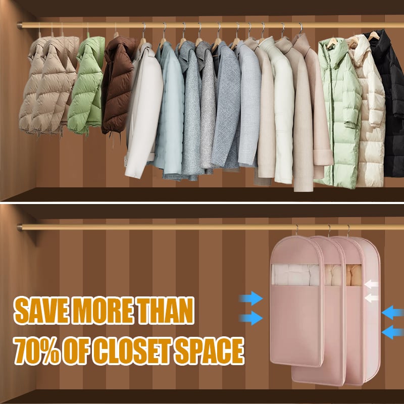 🔥New Hot Selling❤️‍🔥2025 Space Saving Hanging Garment Bag with Self Compression Zipper