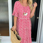 🎁2026 Big Sale 50% OFF🎁Round Neck Polka Dot Print Midi Dress