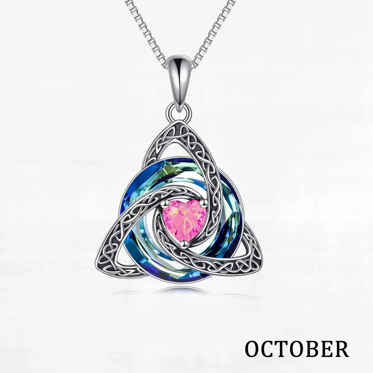 Wear Sacred Love Instantly! No-Tarnish Celtic Birthstone Necklace